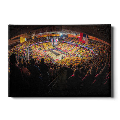 Iowa State Cyclones - Hilton Coliseum Fish Eye - College Wall Art #Canvas