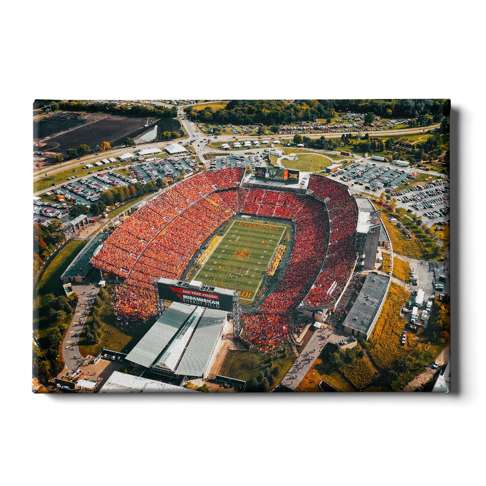 Iowa State Cyclones - Jack Trice Stadium Aerial - College Wall Art #Canvas