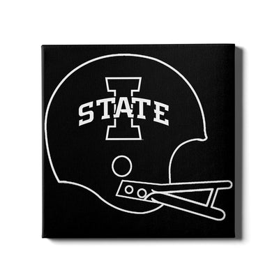 Iowa State Cyclones - Black White Helmet - College Wall Art #Canvas