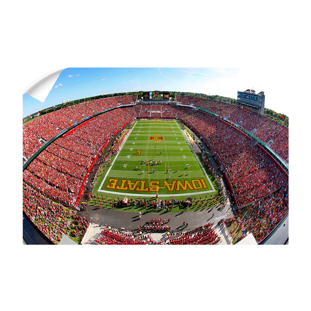 Iowa State Cyclones - Jack Trice Stadium Aerial Fish Eye - College Wall Art #Canvas