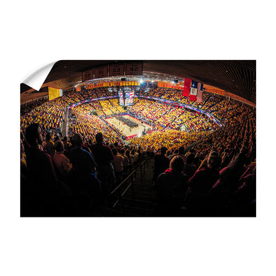 Iowa State Cyclones - Hilton Coliseum Fish Eye - College Wall Art #Wall Decal