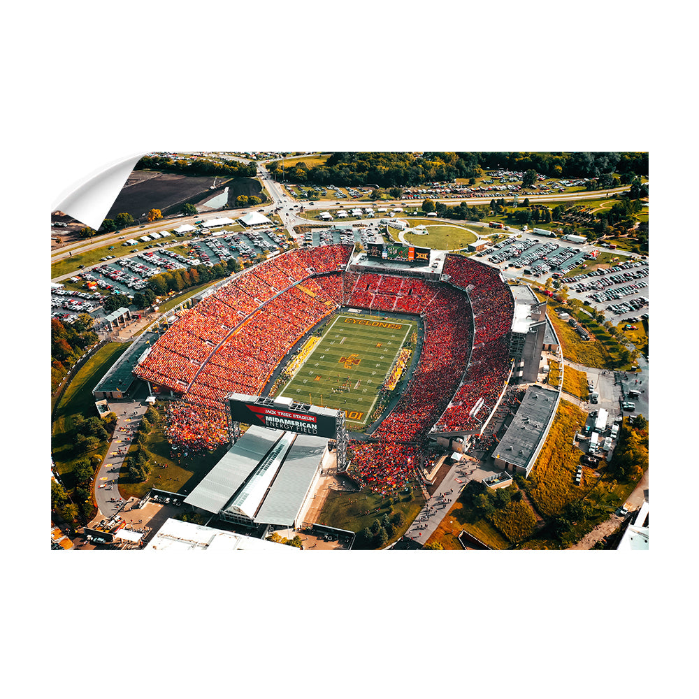 Iowa State Cyclones - Jack Trice Stadium Aerial - College Wall Art #Canvas