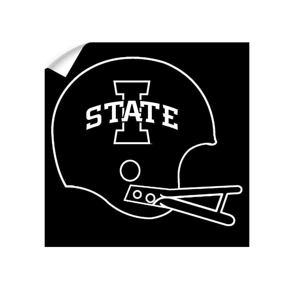 Iowa State Cyclones - Black White Helmet - College Wall Art #Canvas