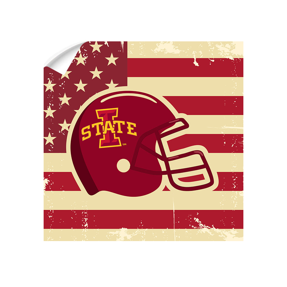 Iowa State Cyclones - Iowa State Stars and Stripes Helmet - College Wall Art #Canvas