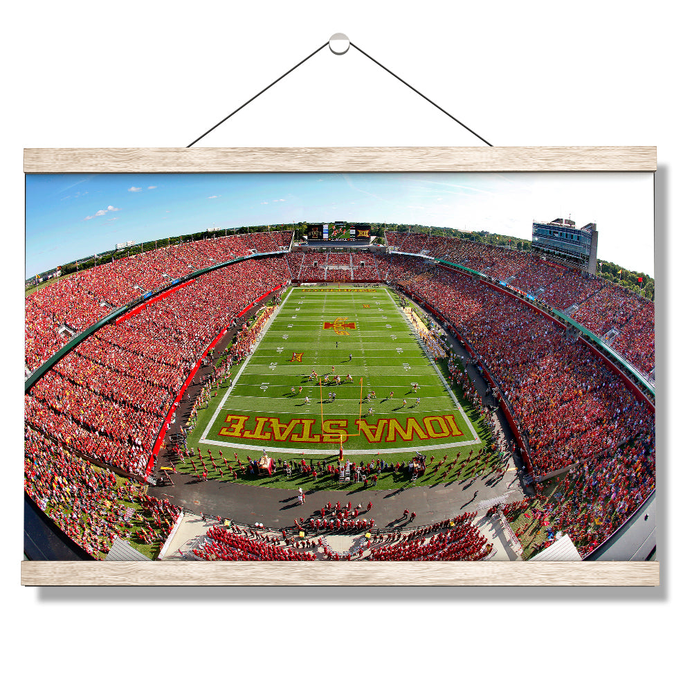 Iowa State Cyclones - Jack Trice Stadium Aerial Fish Eye - College Wall Art #Canvas