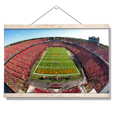 Iowa State Cyclones - Jack Trice Stadium Aerial Fish Eye - College Wall Art #Hanging Canvas