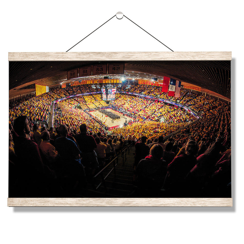 Iowa State Cyclones - Hilton Coliseum Fish Eye - College Wall Art #Canvas