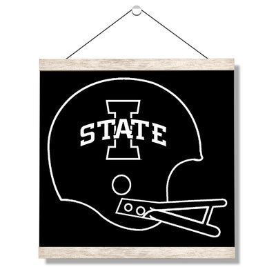 Iowa State Cyclones - Black White Helmet - College Wall Art #Hanging Canvas