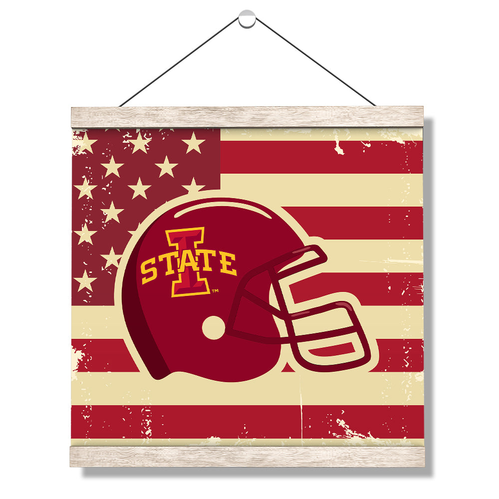 Iowa State Cyclones - Iowa State Stars and Stripes Helmet - College Wall Art #Canvas