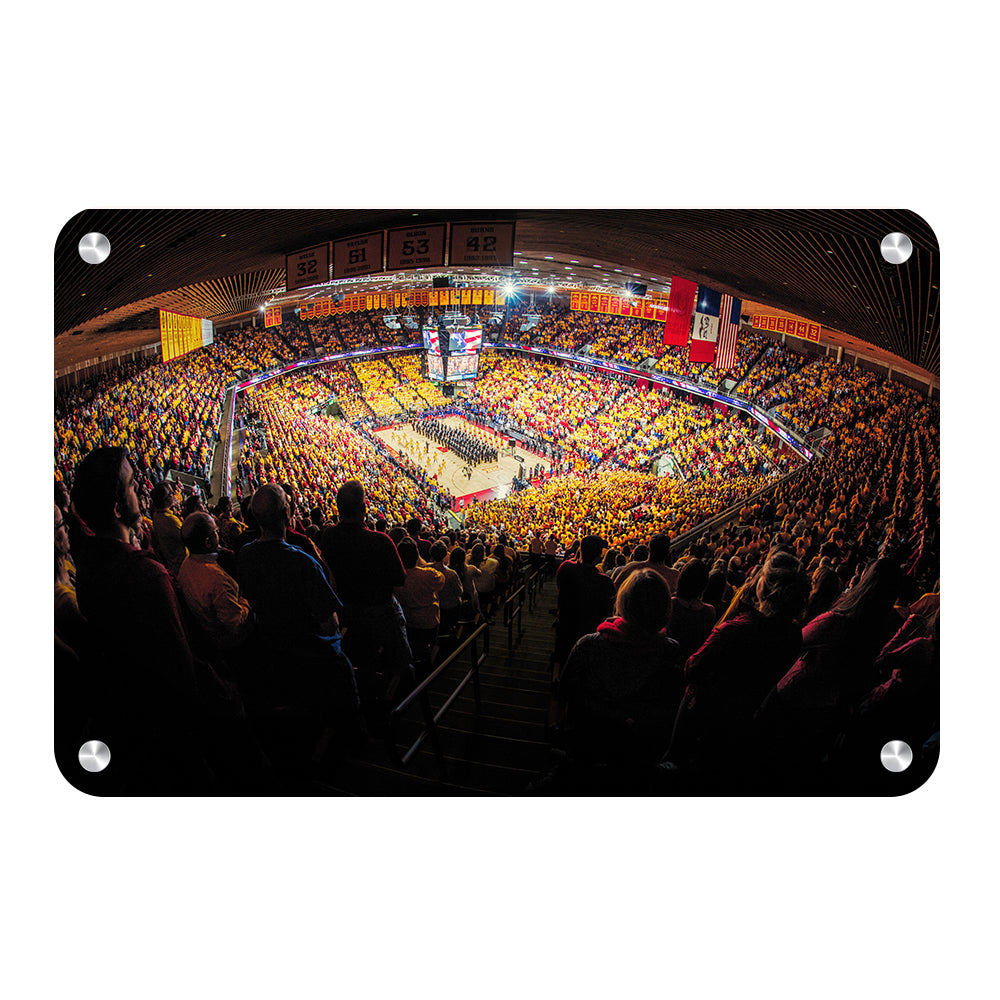 Iowa State Cyclones - Hilton Coliseum Fish Eye - College Wall Art #Canvas