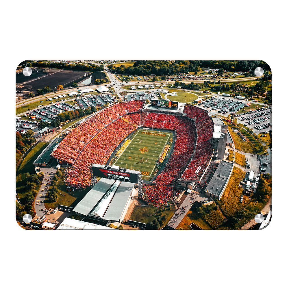 Iowa State Cyclones - Jack Trice Stadium Aerial - College Wall Art #Canvas