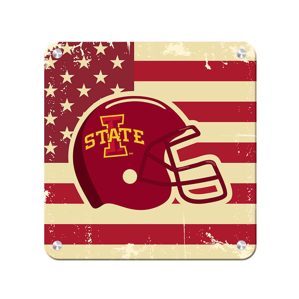 Iowa State Cyclones - Iowa State Stars and Stripes Helmet - College Wall Art #Canvas