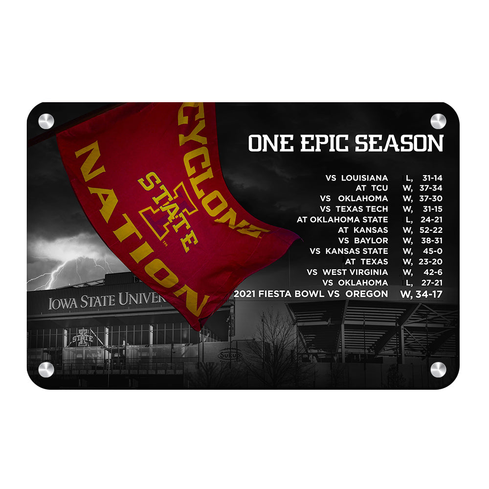 Iowa State Cyclones - One Epic Season - College Wall Art #Canvas