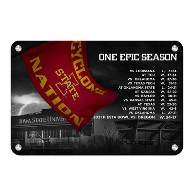 Iowa State Cyclones - One Epic Season - College Wall Art #Metal