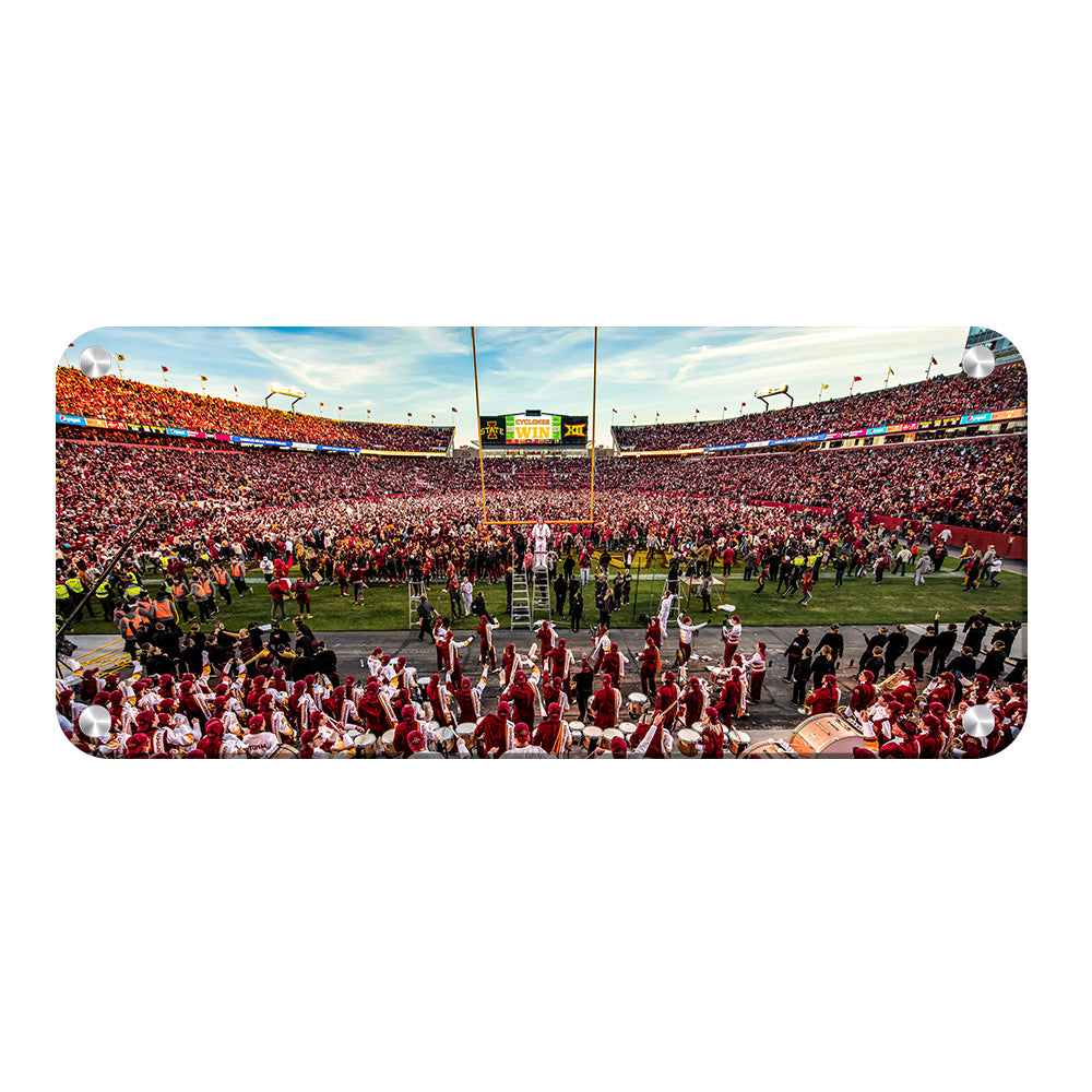 Iowa State Cyclones - Cyclones Win, Storm The Field Panoramic - College Wall Art #Canvas