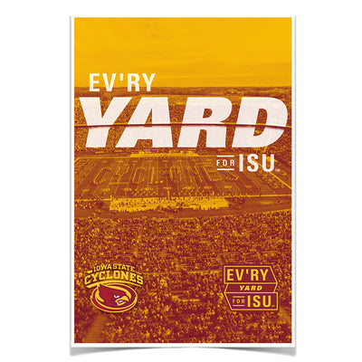 Iowa State Cyclones - Ev'ry Yard - College Wall Art #Poster