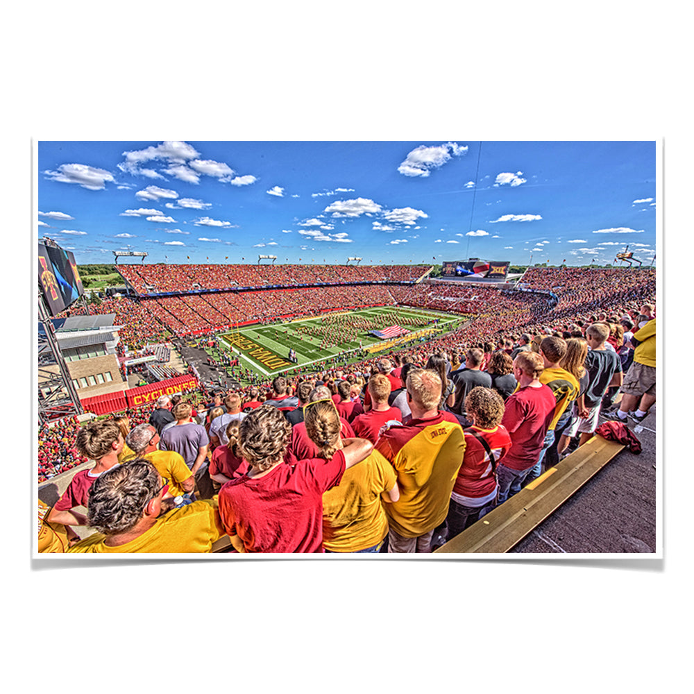 Iowa State Cyclones - Jack Trice Stadium National Anthem - College Wall Art #Canvas