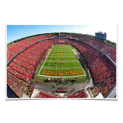 Iowa State Cyclones - Jack Trice Stadium Aerial Fish Eye - College Wall Art #Poster