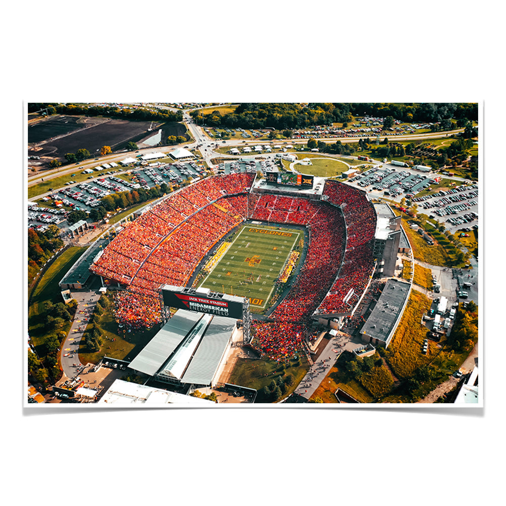 Iowa State Cyclones - Jack Trice Stadium Aerial - College Wall Art #Canvas