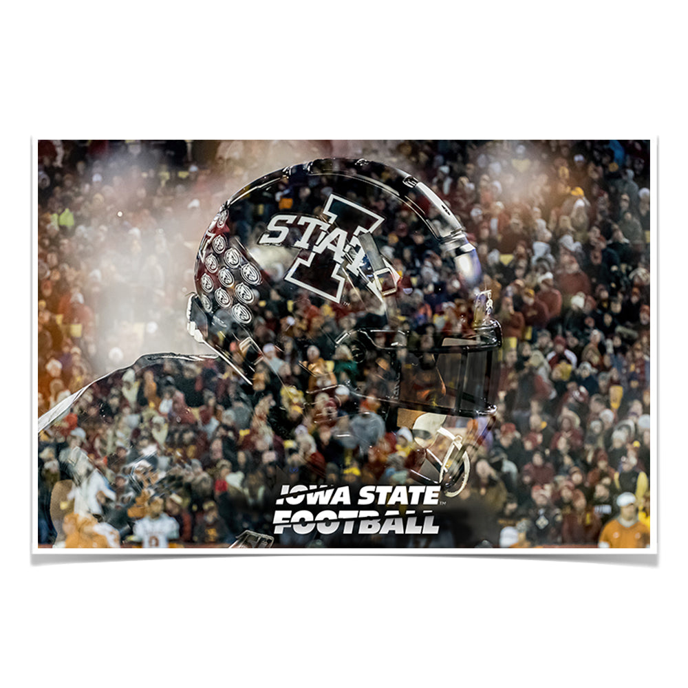 Iowa State Cyclones - Iowa State Football Double Exposure - College Wall Art #Canvas