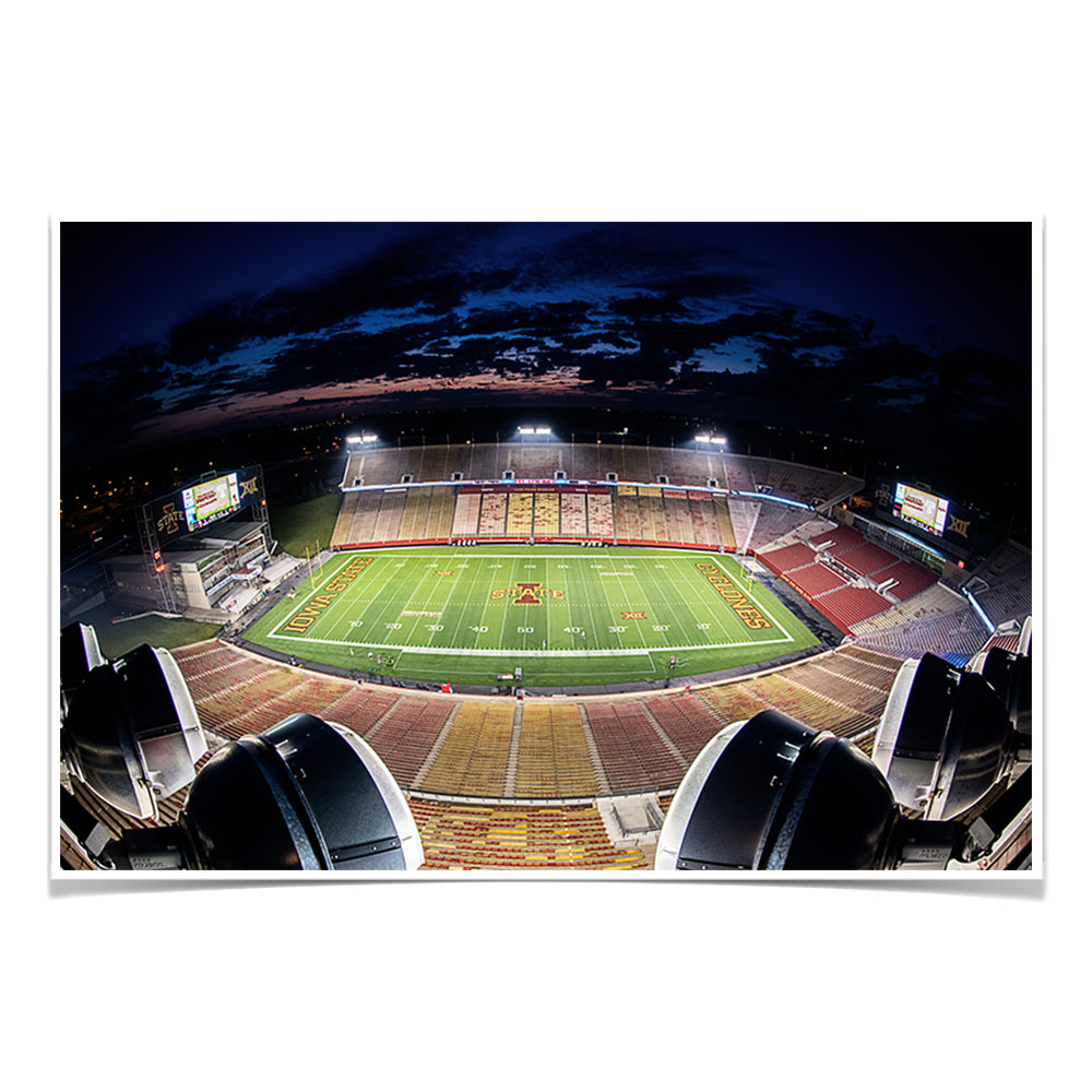 Iowa State Cyclones - Birds Eye View Jack Trice Stadium - College Wall Art #Canvas