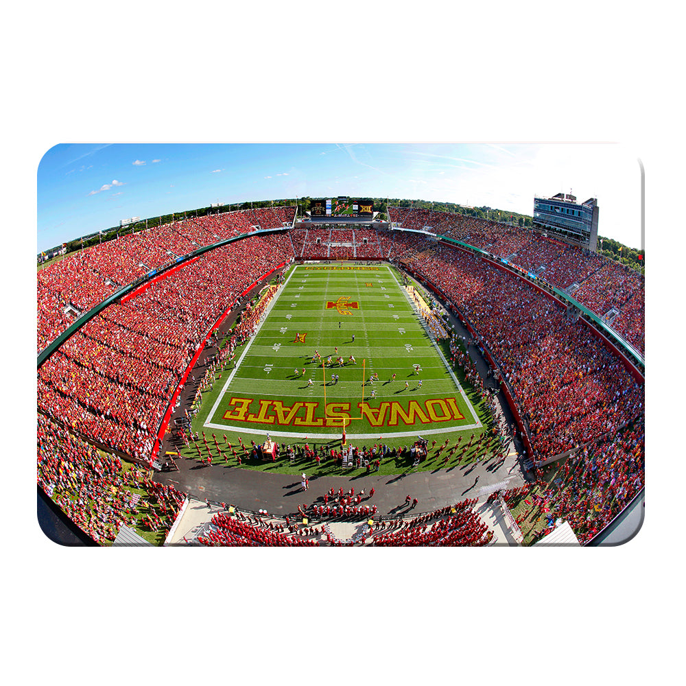 Iowa State Cyclones - Jack Trice Stadium Aerial Fish Eye - College Wall Art #Canvas