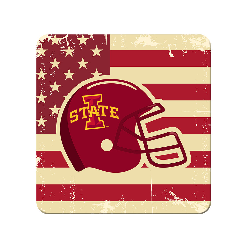 Iowa State Cyclones - Iowa State Stars and Stripes Helmet - College Wall Art #Canvas