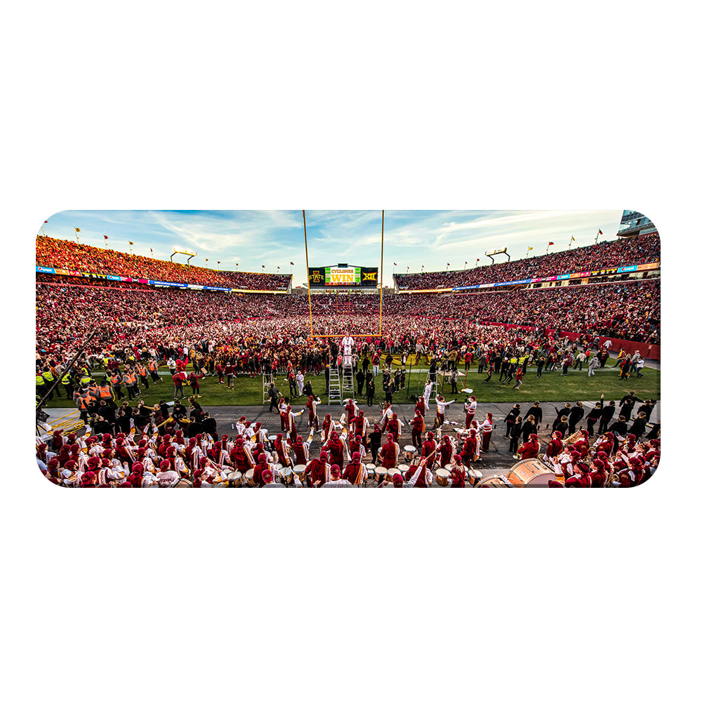 Iowa State Cyclones - Cyclones Win, Storm The Field Panoramic - College Wall Art #Canvas