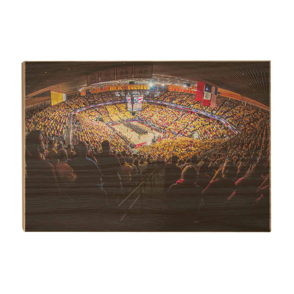 Iowa State Cyclones - Hilton Coliseum Fish Eye - College Wall Art #Canvas