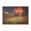 Iowa State Cyclones - Fireworks over Jack Trice Stadium - College Wall Art #Wood