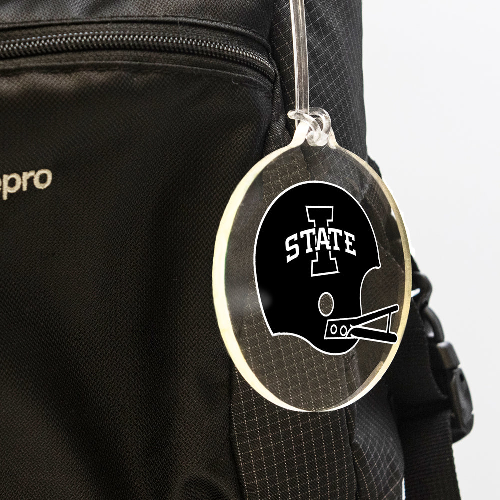 Iowa State Cyclones - Black White Helmet Ornament & Bag Tag