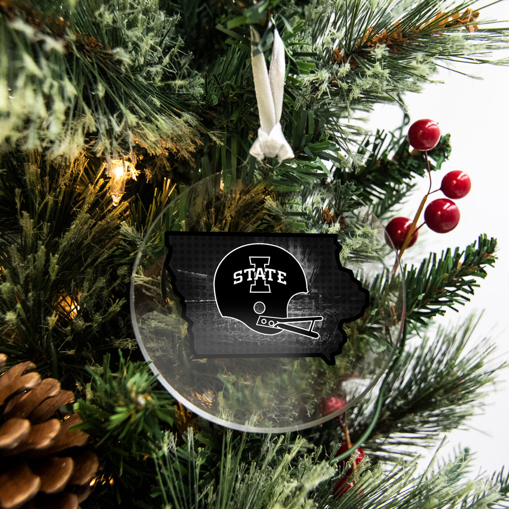 Iowa State Cyclones - Iowa State B&W Ornament & Bag Tag