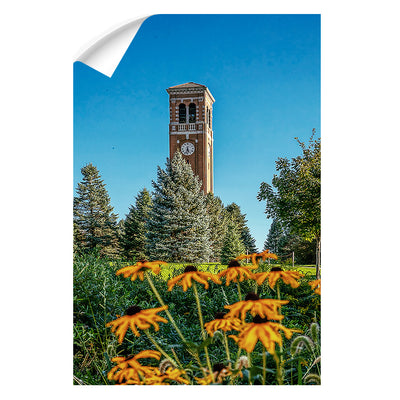 Northern Iowa Panthers - Campanile Flowers - College Wall Art #Wall Decal