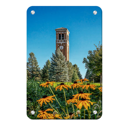 Northern Iowa Panthers - Campanile Flowers - College Wall Art #Metal