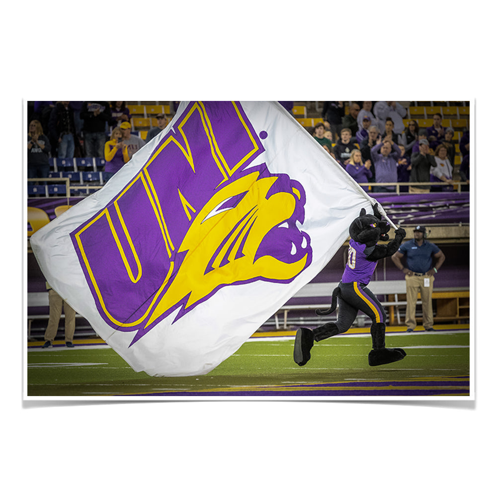 Northern Iowa Panthers - Panther Flag - College Wall Art #Canvas