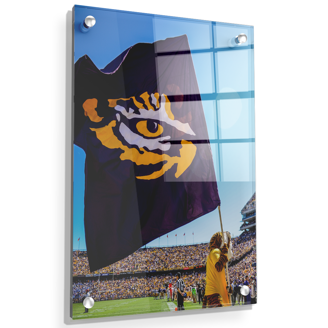LSU Tigers - Tiger Flag - College Wall Art #Canvas