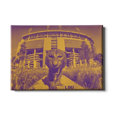 LSU Tigers - Tiger Stadium Duotone - College Wall Art #Canvas