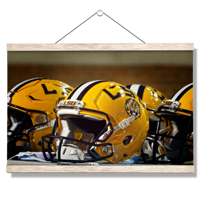 LSU Tigers - LSU Helmets - College Wall Art #Hanging Canvas