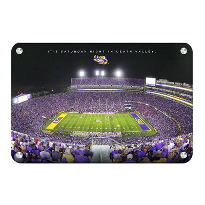 LSU TIGERS - It's Saturday Night in Death Valley - College Wall Art #Metal