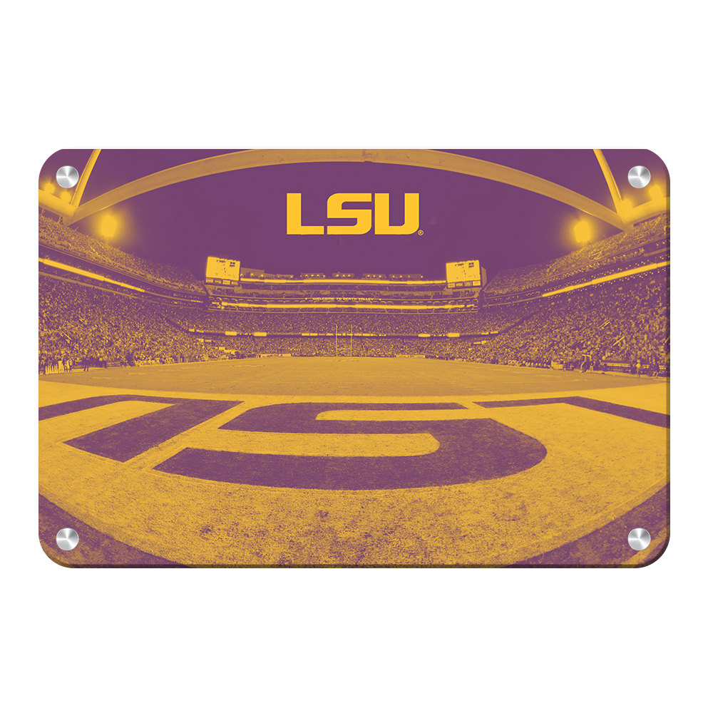 LSU Tigers - Tiger Stadium End Zone Duotone - College Wall Art #Canvas