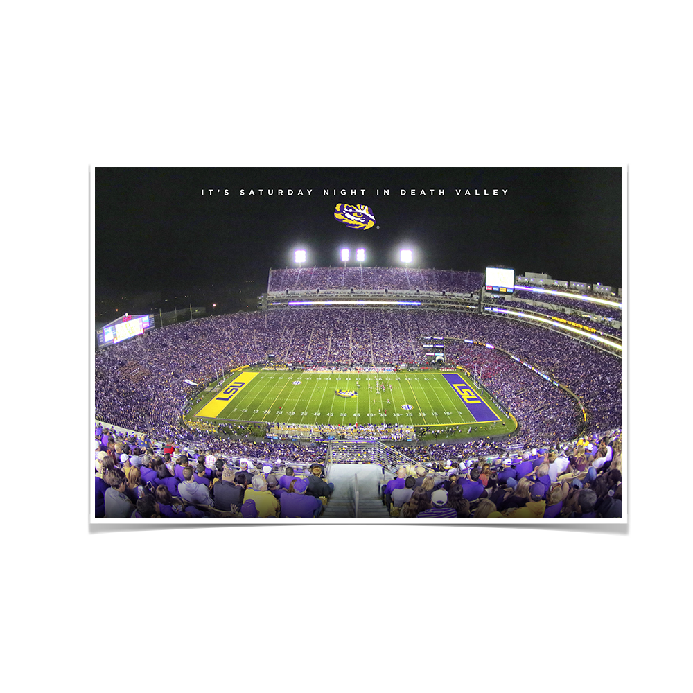 LSU TIGERS - It's Saturday Night in Death Valley - College Wall Art #Poster