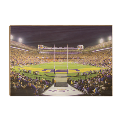 LSU TIGERS - LSU End Zone - College Wall Art #Wood