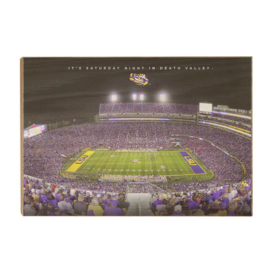 LSU TIGERS - It's Saturday Night in Death Valley - College Wall Art #Wood