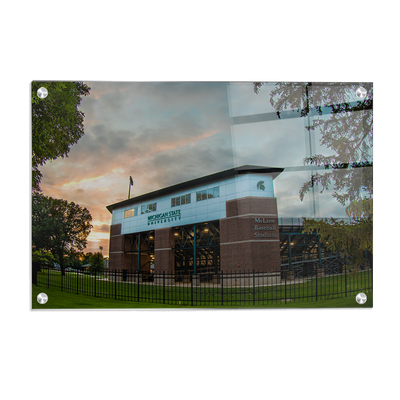 Michigan State - McLane Baseball Stadium Sunset - College Wall Art #Acrylic