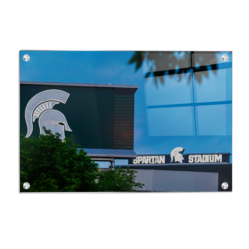 Michigan State - Spartan Stadium Lights - College Wall Art #Canvas