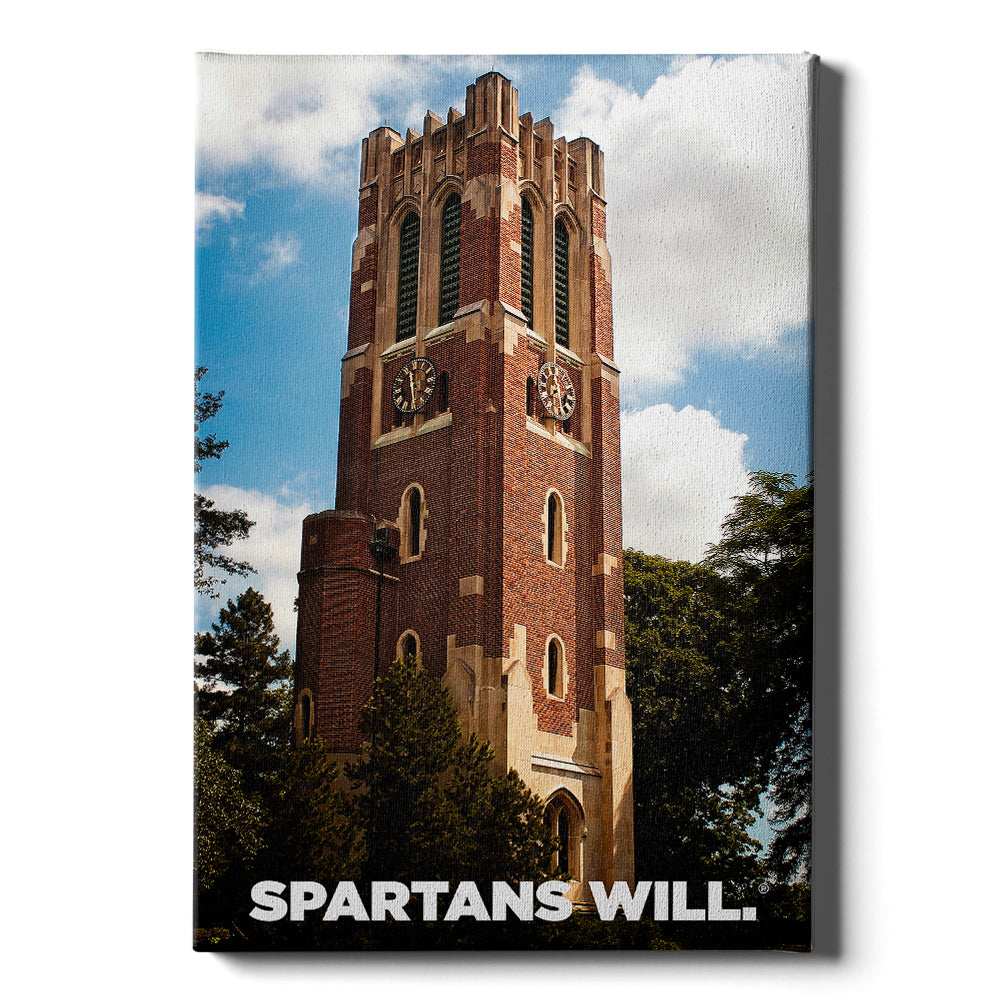 Michigan State - Beaumont Tower Spartans Will - College Wall Art #Canvas