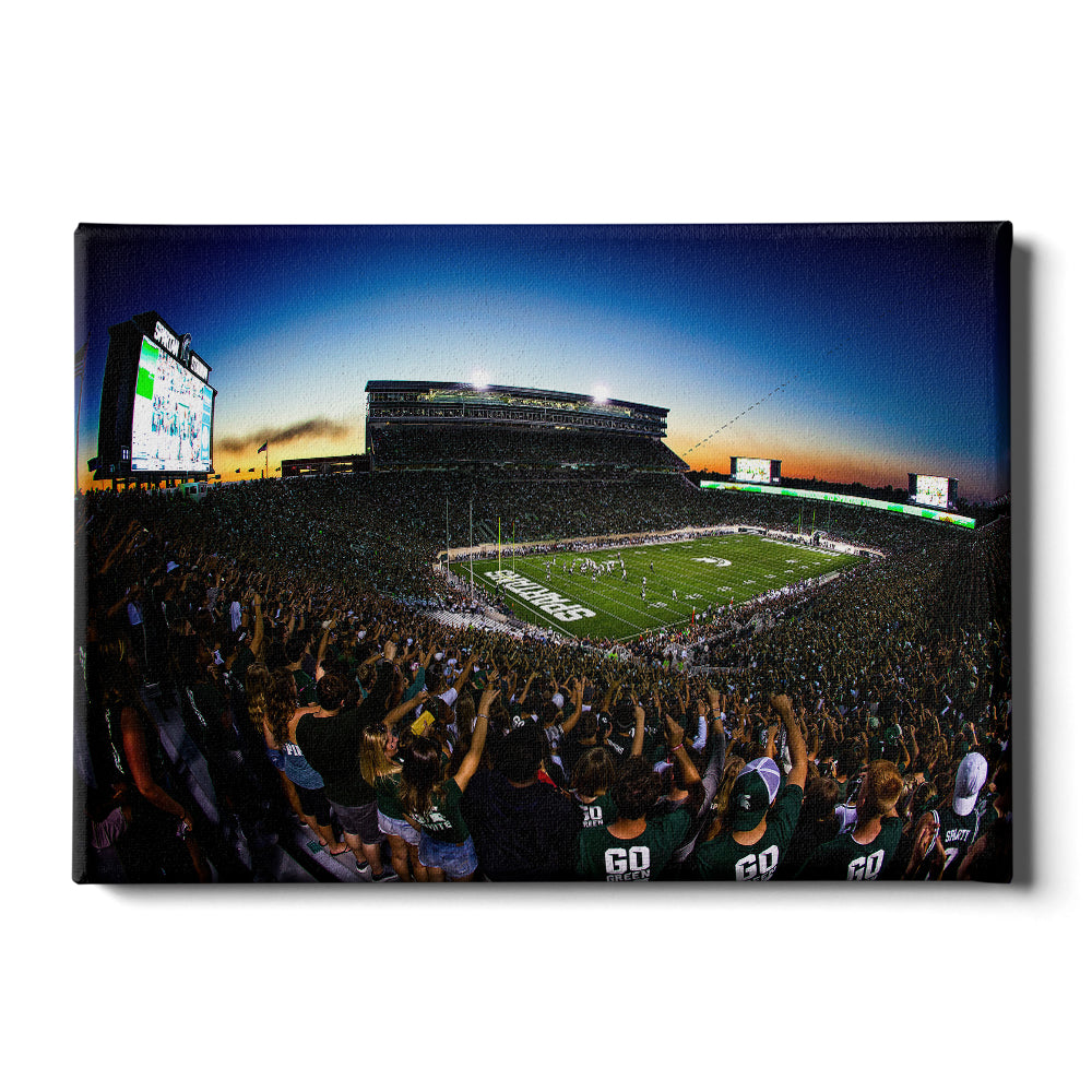 Michigan State - Go Green Go White - College Wall Art #Canvas