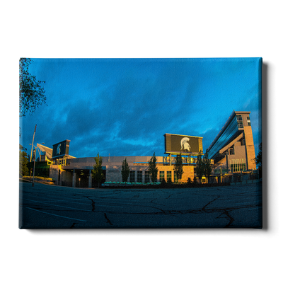 Michigan State - Golden Hour at Spartan Stadium - College Wall Art #Canvas