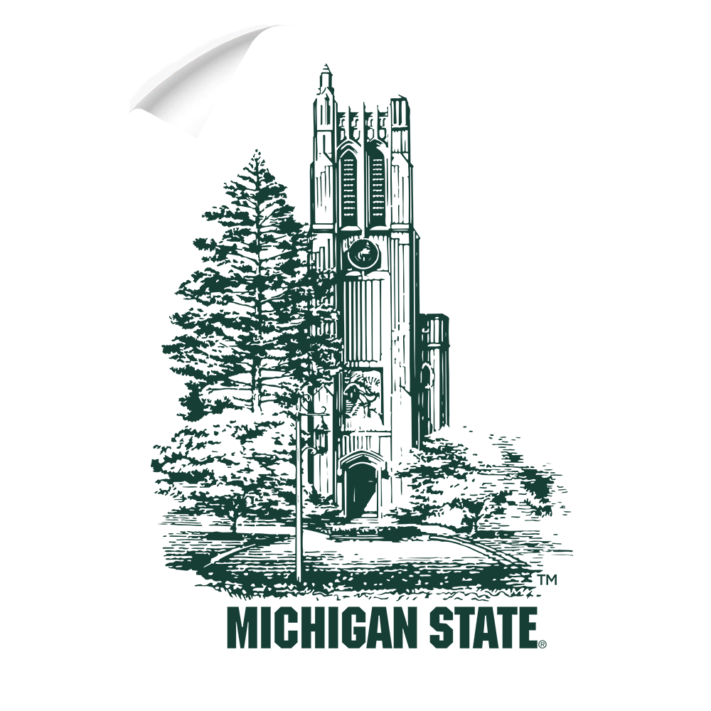 Michigan State - Beaumont Sketch - College Wall Art #Canvas