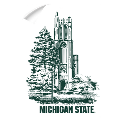 Michigan State - Beaumont Sketch - College Wall Art #Wall Decal